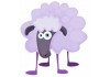 Sticker enfant Mouton violet
