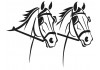 Sticker deux chevaux