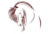 Sticker Chevaux buste marron