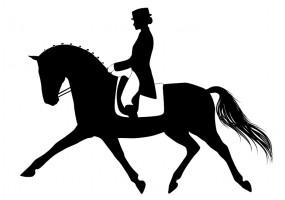 Sticker mural Chevaux noir