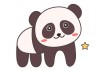 Sticker Panda bebe sur pattes