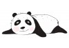Sticker Panda se couche