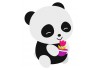 Sticker Panda bebe avec pot de fleur