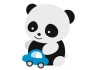 Sticker Panda joue voiture