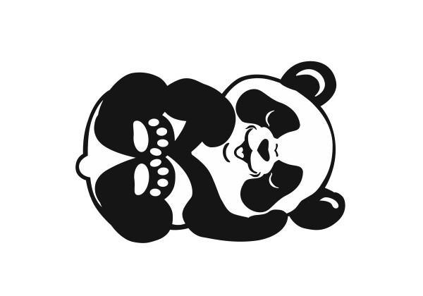 Stickers muraux panda - déco chambre bébé