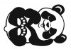 Sticker Panda se roule part terre