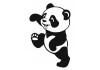 Sticker Panda marche droit