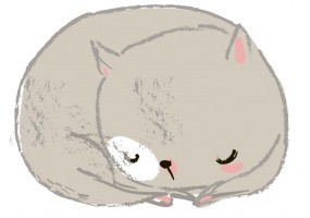 Sticker Chaton s'endort