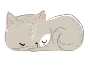 Sticker Chaton fait gros dodo
