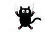 Sticker Chat griffe deux pattes