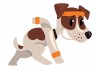 Sticker Chien fait jogging