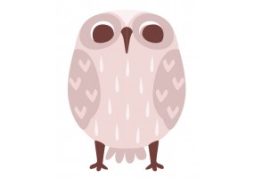 Sticker Hibou pastel