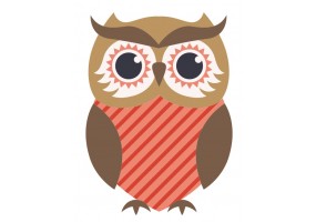 Sticker Hibou chouette mural