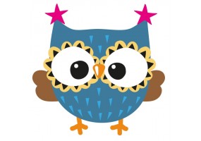 Sticker Hibou bebe mimi