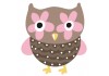 Sticker Hibou yeux fleurs