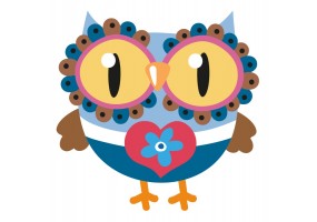 Sticker Hibou chambre deco