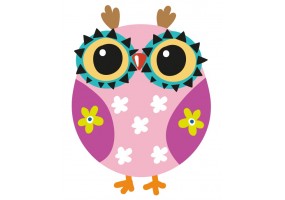 Sticker Hibou a lunette