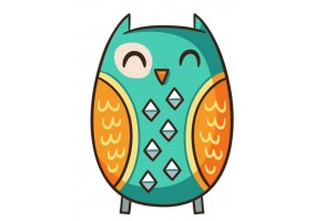 Sticker Hibou fier grand