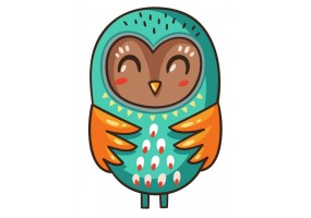 Sticker Hibou foret