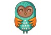 Sticker Hibou foret