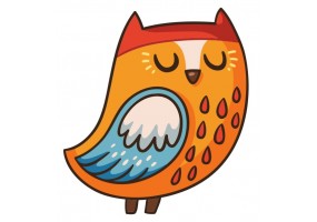 Sticker mural Hibou dort