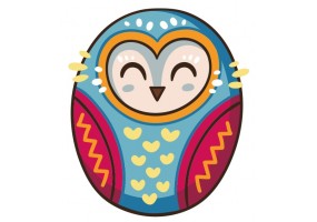 Sticker Hibou rond