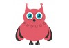 Sticker mural Hibou chambre bebe