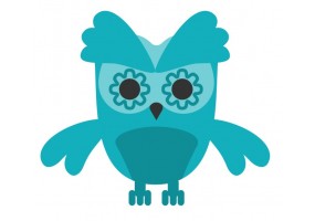 Autocollant Hibou chambre bebe