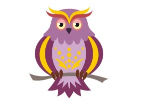 Sticker deco Hibou