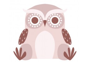 Sticker Hibou assis