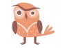 Sticker Hibou curieux