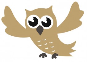 Sticker Hibou faire peur