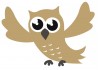 Sticker Hibou faire peur