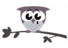 Sticker muraux deco Hibou