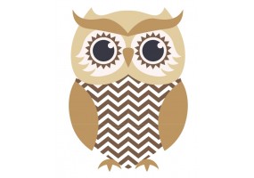 Sticker Hibou graphique