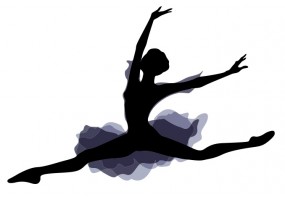 Sticker Danseuse ballerine violet