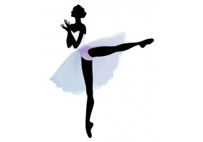 Sticker Danseuse tutu bleu ciel