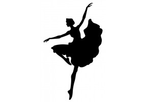 Sticker Danseuse grande robe