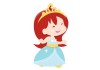 Sticker Princesse robe bleu