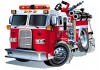 Autocollant mural camion de Pompier