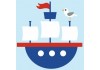 Sticker Bateau marin deco enfant