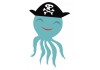 Sticker meduse verte Pirate