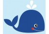 Sticker Marin Baleine bleu