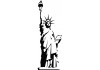 Autocollant statue liberte