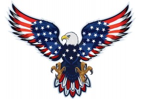 Autocollant aigle royal USA