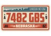 Sticker plaque Nebraska