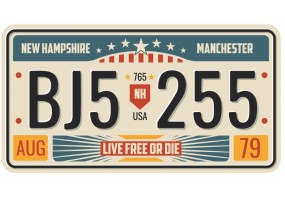 Autocollant plaque etats unis