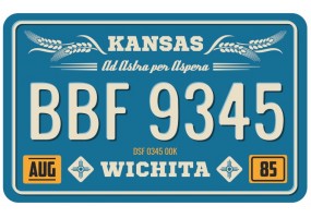 Autocollant plaque americain