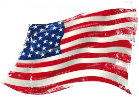 Autocollant drapeau amerique