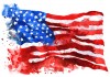Autocollant mural drapeau USA